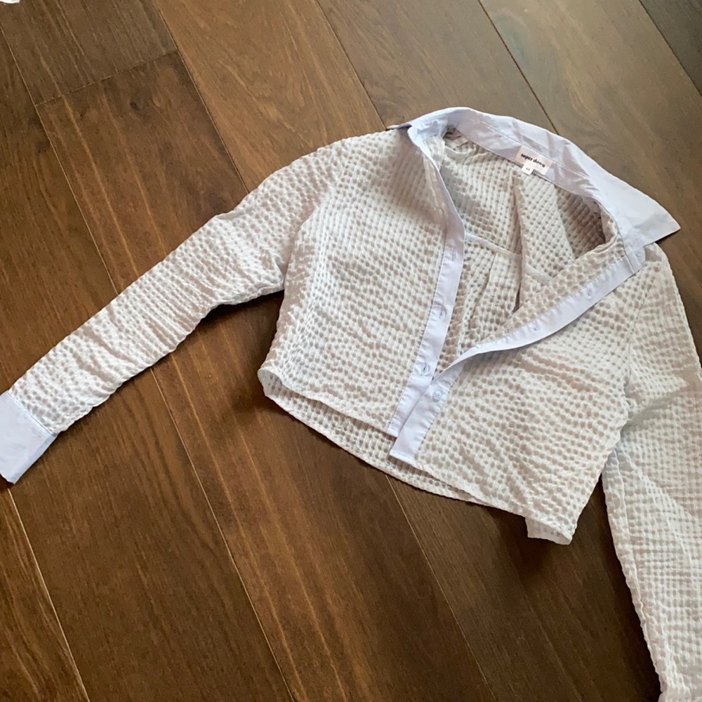 Superdown long sleeve cropped top